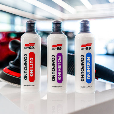 Soft99 Polishing Pastes Set, three-stage polishing paste system