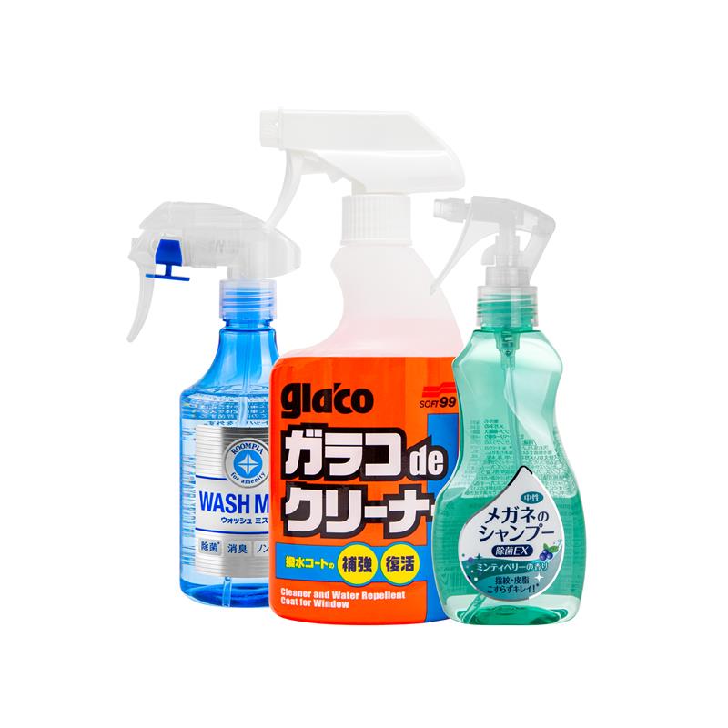 Car and glasses set, car and glasses care products