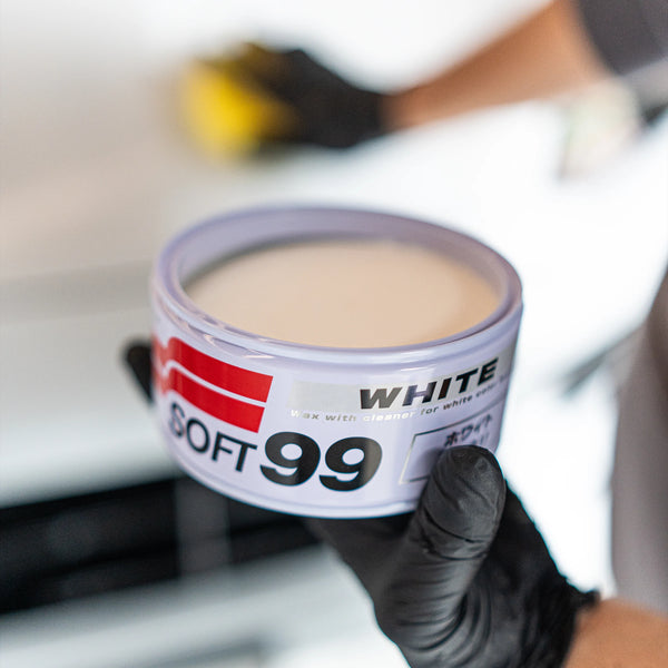 White Soft99 Wax, soft car wax, 350 g