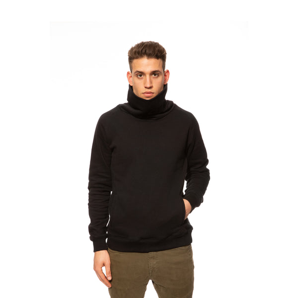 Black QJUTSU Turtleneck Sweatshirt