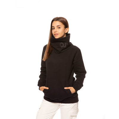 Black QJUTSU Turtleneck Sweatshirt