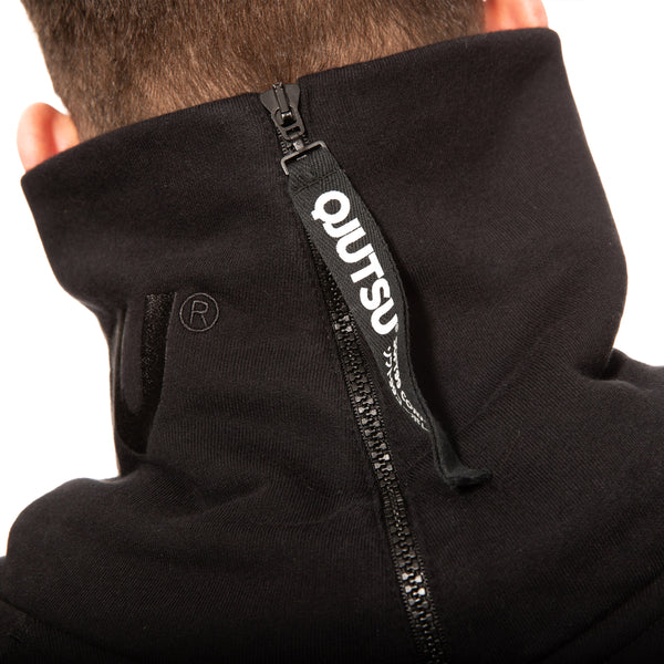 Black QJUTSU Turtleneck Sweatshirt