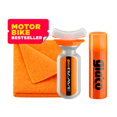 Glaco Motorbike Set, Rain-repellent coatings for helmet and motorcycle fairing