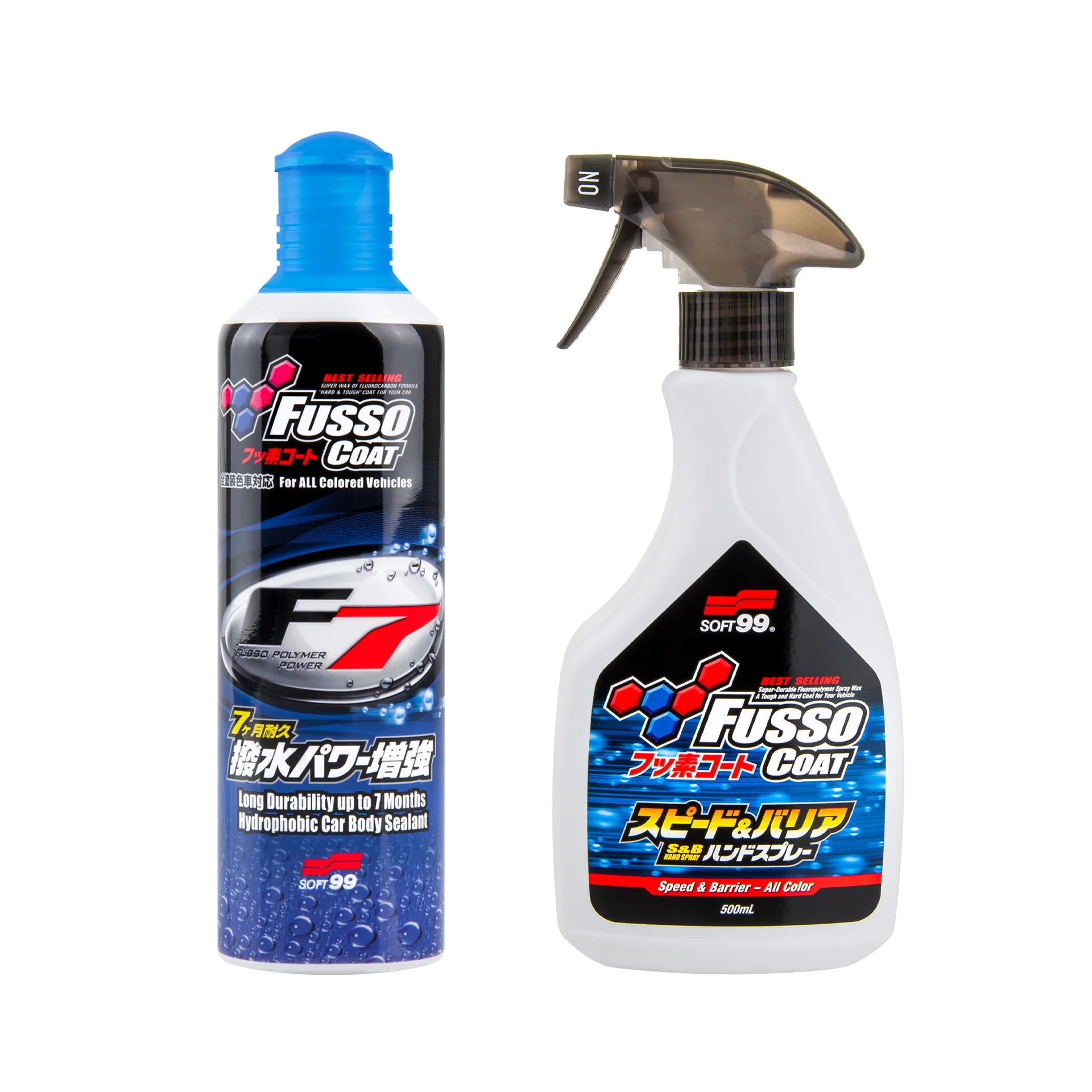 Fusso Coat F7 + Fusso Coat Speed & Barrier, liquid wax and quick detailer with Fusso Technology